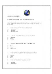 Around the world quiz