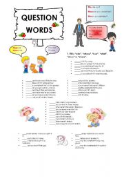 English Worksheet: Question words (19.08.08)