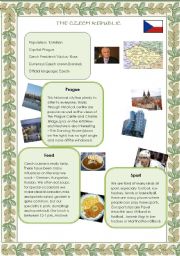 English Worksheet: The Czech Republic (18.08. 2008)