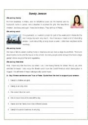 English Worksheet: Sandy-personal identification