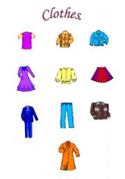 English worksheet: clothes