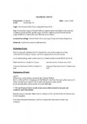English worksheet: present perfect using since and for
