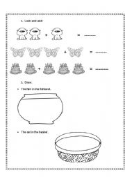 English worksheet: LOOK AND ADD