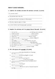 English Worksheet: PRESENT SIMPLE EXERCISES