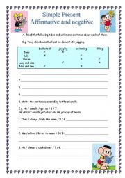English Worksheet: Simple Present with 