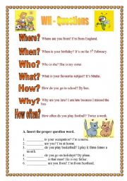 English Worksheet: Question Words (20.08.08)