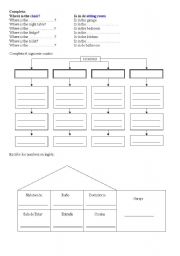 English Worksheet: parts of house