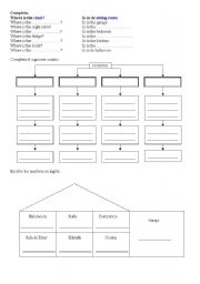 English worksheet: parts of house