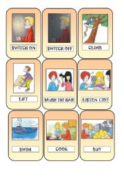 English Worksheet: Action Cards 2