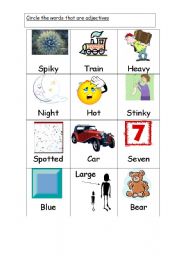 English worksheet: Adjectives