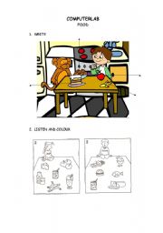 English Worksheet: Food