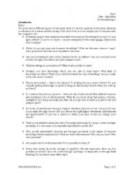 English worksheet: education3