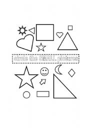 English worksheet: Small shapes