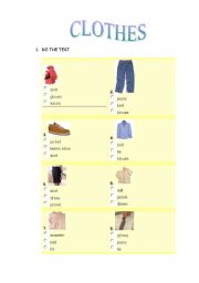 English worksheet: Clothes