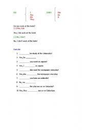 English worksheet: DO AND DOES