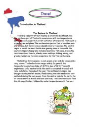 English worksheet: Travel in Thailand