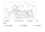 English Worksheet: colouring