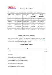 English worksheet: Simple Present