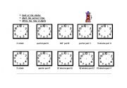 English Worksheet: Telling the time