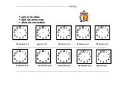 English Worksheet: Telling the time