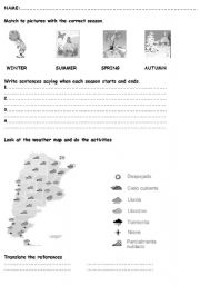 English Worksheet: Weather