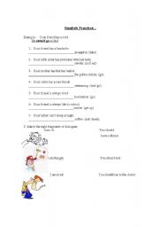 English Worksheet: should