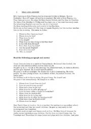 English Worksheet: First Level Texts