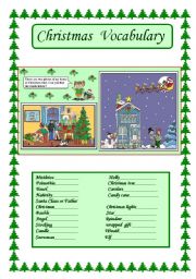 English Worksheet: Christmas vocabulary