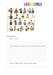 English Worksheet: LEGO MODELS