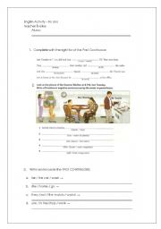 English Worksheet: Exercises - past continuous