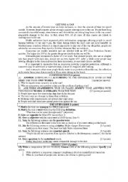 English Worksheet: getting a tan