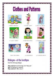 English Worksheet: Clothes and Patterns (21.08.08)