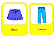 English worksheet: clothes flashcards
