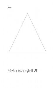 English Worksheet: hello triangle