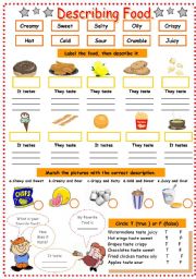 English Worksheet: How does it taste??