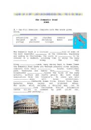 English Worksheet: reading about rome
