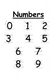 English worksheet: Writing Numbers