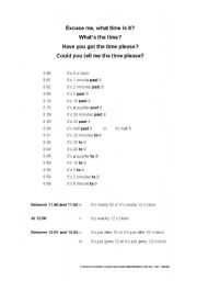 English worksheet: time expressions