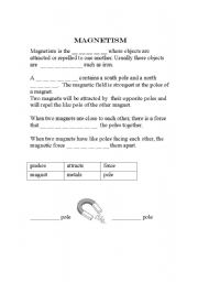 English Worksheet: Magnetism