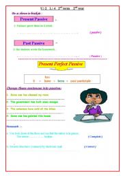 English Worksheet: passive voice