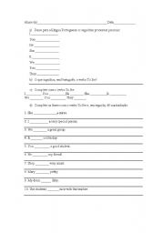 English Worksheet: To be exercises