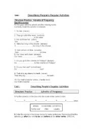 English Worksheet: adverbs of frequency