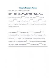 English Worksheet: simple present tense test