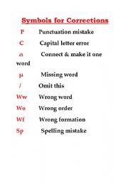 Symbols for Corrections