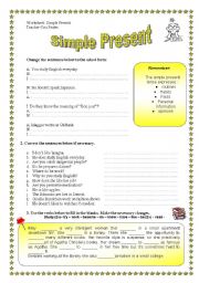 English Worksheet: Simple Present Exercises