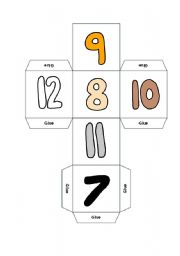 English Worksheet: number dice !!! 2 pages
