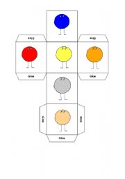 English Worksheet: Colour dice !! 4pages