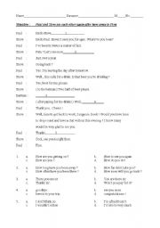 English worksheet: Conversation Test