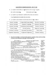 English Worksheet: -ing and -ed adjectives