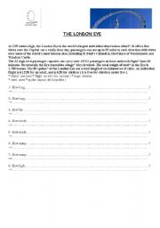 English worksheet: the london eye